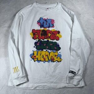 Jordan x Succezz Shirt Mens Large‎ White Unite Chicago 2020 Long Sleeve